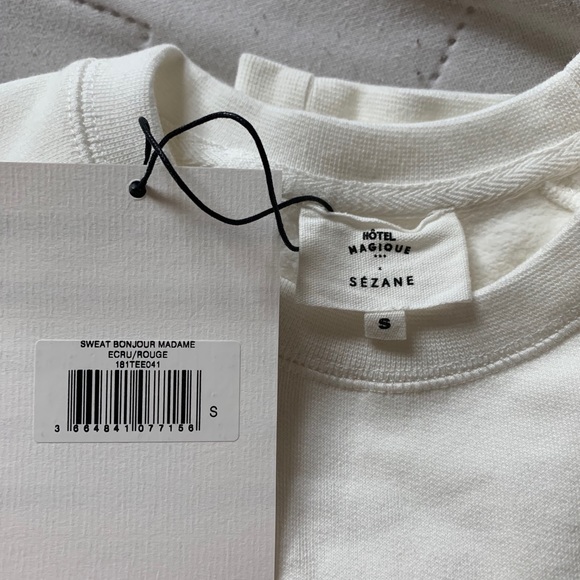 NWT Sezane Bonjour Madame Sweatshirt S - Picture 5 of 5
